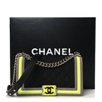 Canvas Quilted Medium Fluo Boy Flap Black Grey Yellow