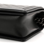 Lambskin Quilted New Medium Boy Flap Black