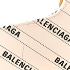 X BALENCIAGA Calfskin Matelasse Logo Print Small GG Marmont Shoulder Bag White