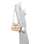 Lambskin Quilted Medium Chanel 19 Flap Beige