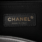 Suede Calfskin Shiny Lambskin Quilted Small Coco Base Shopping Bag Beige Black