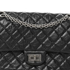 Aged Calfskin Quilted 2.55 Reissue 225 Flap Black
