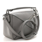 Calfskin Small Puzzle Bag Pearl Grey
