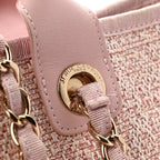 Lurex Boucle Deauville Medium Tote Pink