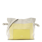 Nappa Medium Flamenco Knot Clutch Pale Grey Light Citrine