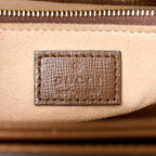 GG Supreme Monogram Azalea Calfskin Horsebit 1955 Shoulder Bag Beige Brown Sugar