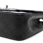 Caviar Quilted Mini Square Flap Black