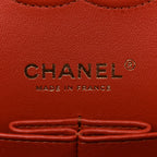 Lambskin Quilted Medium Double Flap Brown