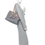 Monogram Denim Onthego MM Washed Grey