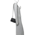 Lambskin Quilted Mini Rectangular Flap Black