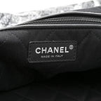 Printed Calfskin Quilted Chanel 22 Black