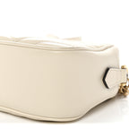 Calfskin Matelasse Small GG Marmont Chain Shoulder Bag White
