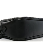 Calfskin Matelasse Monochrome Small GG Marmont Chain Shoulder Bag Black