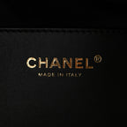 Suede Quilted Small Chanel 25 Handbag Black