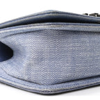 Denim Chevron Small Boy Flap Light Blue