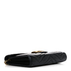 Calfskin Matelasse GG Marmont Chain Wallet Black