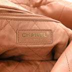 Shiny Calfskin Quilted Chanel 22 Camel