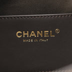 Suede Quilted Mini Chanel 25 Handbag Dark Brown