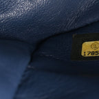 Denim Quilted Medium Boy Flap Blue