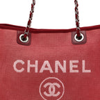 Canvas Small Deauville Tote Red