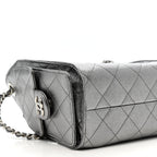 Metallic Caviar Quilted Mini Chanel 25 Handbag Anthracite