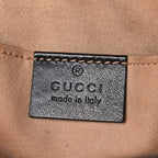 Calfskin Matelasse Mini GG Marmont Chain Shoulder Bag Black