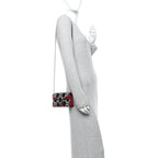 Tweed GG Monogram Super Mini Dionysus Shoulder Bag Black White Romantic Cherry
