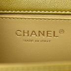 Caviar Quilted Medium Boy Flap Green