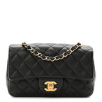 Caviar Quilted Mini Rectangular Flap Black