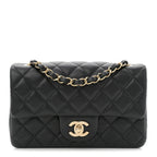 Lambskin Quilted Mini Rectangular Flap Black