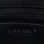 Caviar Quilted Mini Rectangular Flap Navy