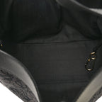 Jacquard Anagram Calfskin Small Hammock Shoulder Bag Black Charcoal