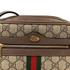 GG Supreme Monogram Web Mini Ophidia Shoulder Bag Brown
