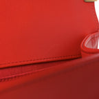 Calfskin Chevron Quilted Medium Boy Flap Red
