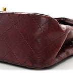 Lambskin Quilted Mini Rectangular Flap Burgundy