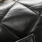 Lambskin Quilted Medium Trendy CC Flap Dual Handle Bag Black