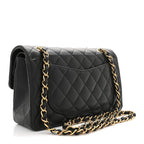 Lambskin Quilted Small Double Flap Black