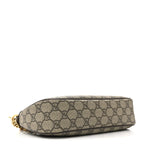 GG Supreme Monogram Textured Dollar Calfskin Web Small Ophidia GG Handbag Beige Ebony New Acero