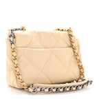 Lambskin Quilted Medium Chanel 19 Flap Beige
