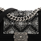 Wool Felt Embellished Small Boy Flap Black