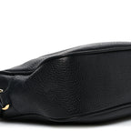 Pebbled Calfskin Small Soho Disco Bag Black