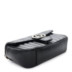 Calfskin Matelasse Aria Mini GG Marmont Shoulder Bag Black