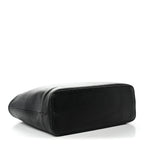 Textured Dollar Calfskin Medium Ophidia Shoulder Tote Bag Black
