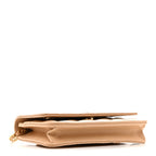 Caviar Quilted Wallet on Chain WOC Beige
