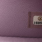 Lambskin Quilted Jumbo Double Flap Light Purple