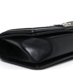 Lambskin Stitched Medium Boy Flap Black