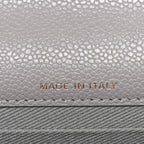 Caviar Quilted Mini Business Affinity Flap Grey