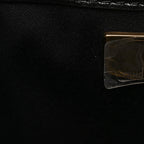 Shiny Crumpled Calfskin Quilted Mini Chanel 25 Handbag Black