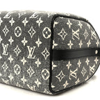 Denim Monogram Jacquard Speedy Bandouliere 25 Black