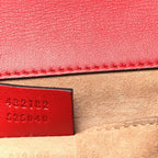 Calfskin Studded Small Padlock Shoulder Bag Hibiscus Red